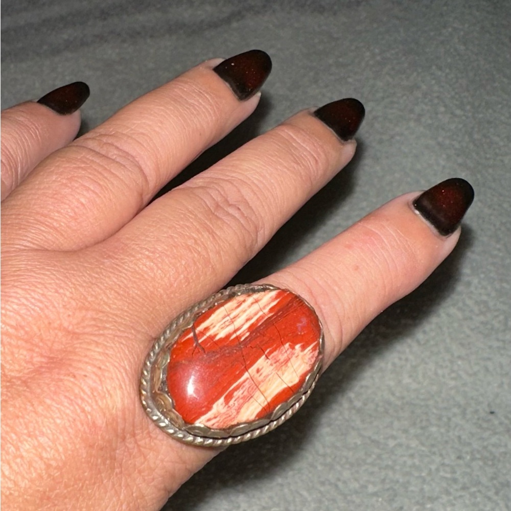 NEW HANDMADE TIBETAN JASPER RING